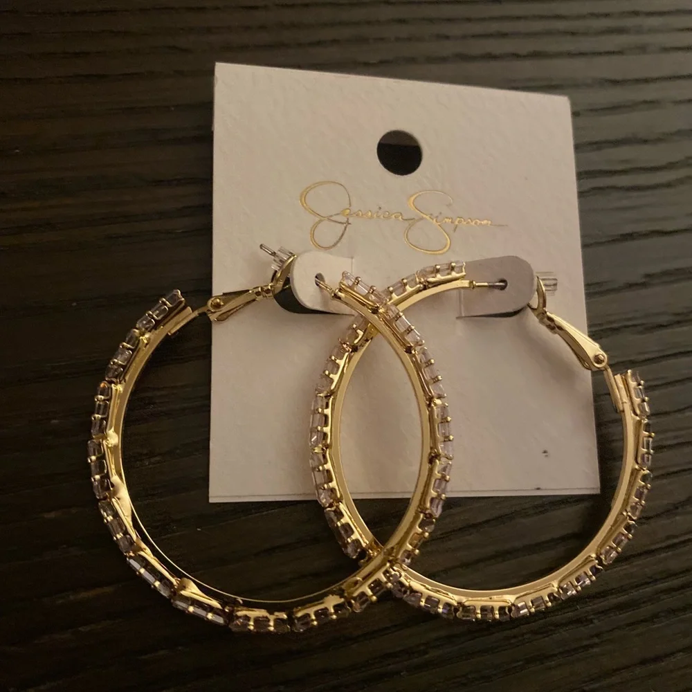 NEW Jessica Simpson hoop earrings